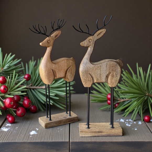 Other - Grandin Road Christmas Reindeer Centerpiece Set